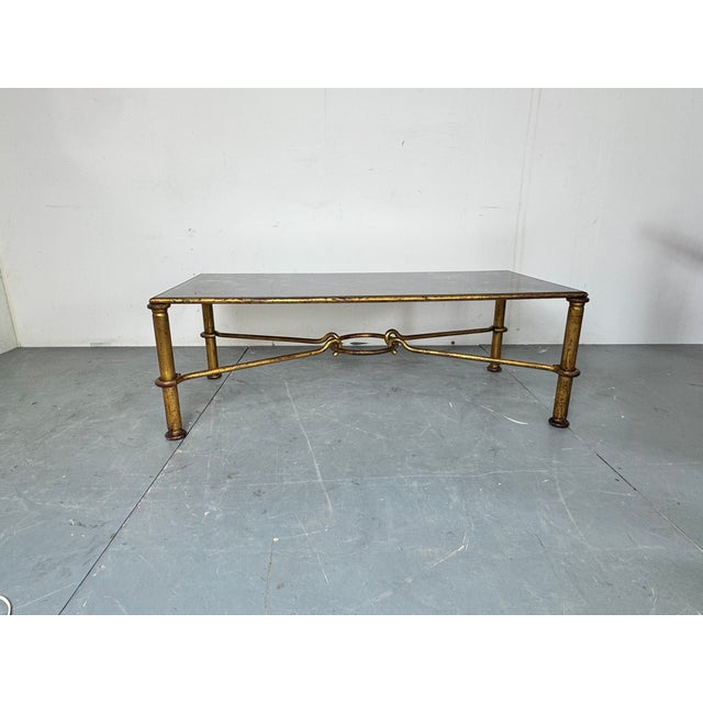 1960s Vintage Gilded Regency Coffee Table by Giovanni Banci for Hermès, 1960s For Sale - Image 5 of 15