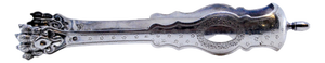 Claws-Shaped Silver Ice Tongs with Plant Motifs