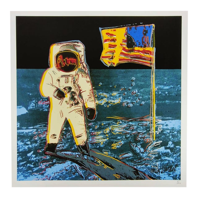 1980s Andy Warhol "The Moon" Limited Edition Lithograph by Cmoa For Sale