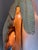 Vintage Hollywood Regency Carved Wood Palm Tree Floor Lamp For Sale - Image 4 of 9