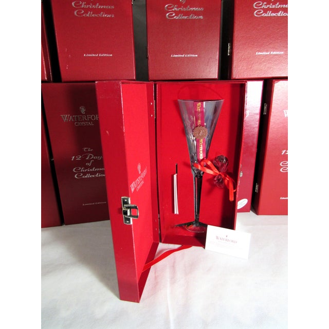 Vintage "12 Days of Christmas" Waterford Lead Crystal Glasses in Boxes + Charms - 12 pcs For Sale - Image 9 of 17