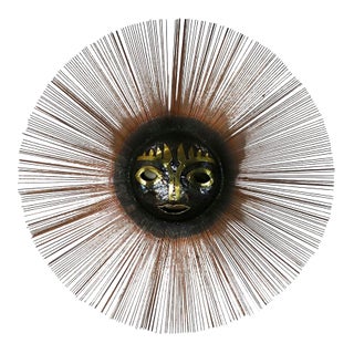 1970s Surreal Brutalist Sun Sculpture in Brass and Bronze by Emaus For Sale
