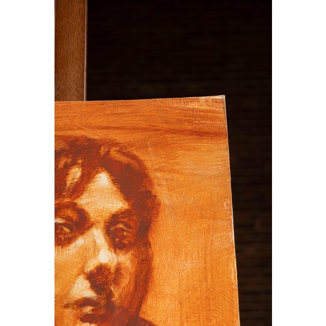 Contemporary Late 20th Century Female Heady Study | Contemporary Mog Young Park Oil Painting, Signed For Sale - Image 3 of 6