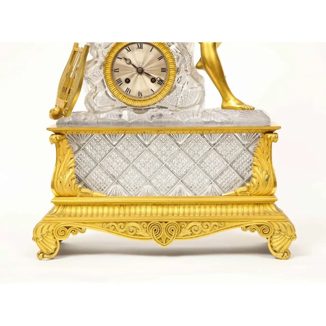 An Exquisite French Empire Ormolu and Cut-Crystal Clock, c. 1815, attributed to Baccarat. Made from the finest quality...