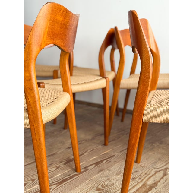 Model 71 Dining Room Chairs by Niels O. Møller for J.L. Møllers, Set of 10 For Sale - Image 18 of 18