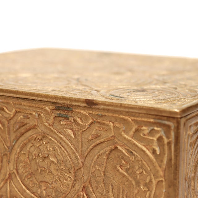 Tiffany Studios Zodiac Pattern Gilt Bronze Cigar Humidor or Table Box No. 1655 For Sale - Image 15 of 15