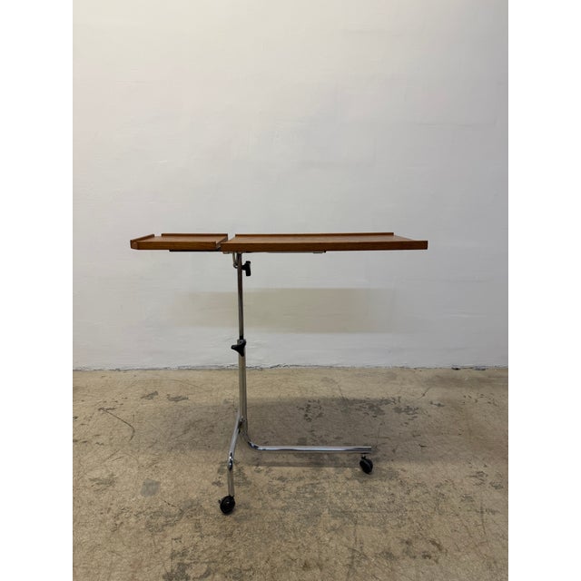 Danecastle Danish Modern Teak and Chrome Adjustable Reading Tray Table, 1970s For Sale - Image 14 of 16