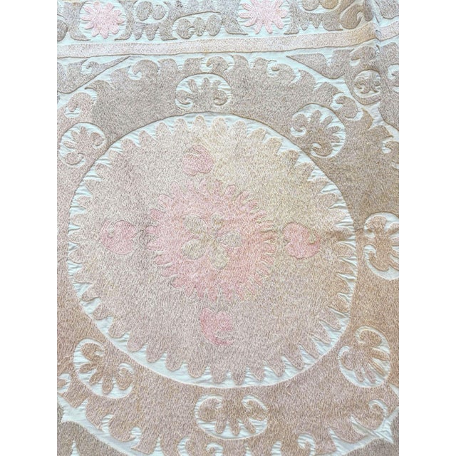 Hand-Embroidered Suzani from Tashkent, circa mid-1960s. Dimension; 48'' x 52'' inches / 123 x 132 cm / 4' x 4'4''...