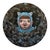 This oil painting features a young figure clad in a blue cat-themed hoodie, surrounded by a swirling mass of abstract...
