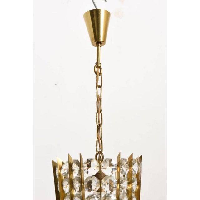 1950s Mid-Century Crystal Pendant Lantern from Bakalowits & Söhne, 1950s For Sale - Image 5 of 7