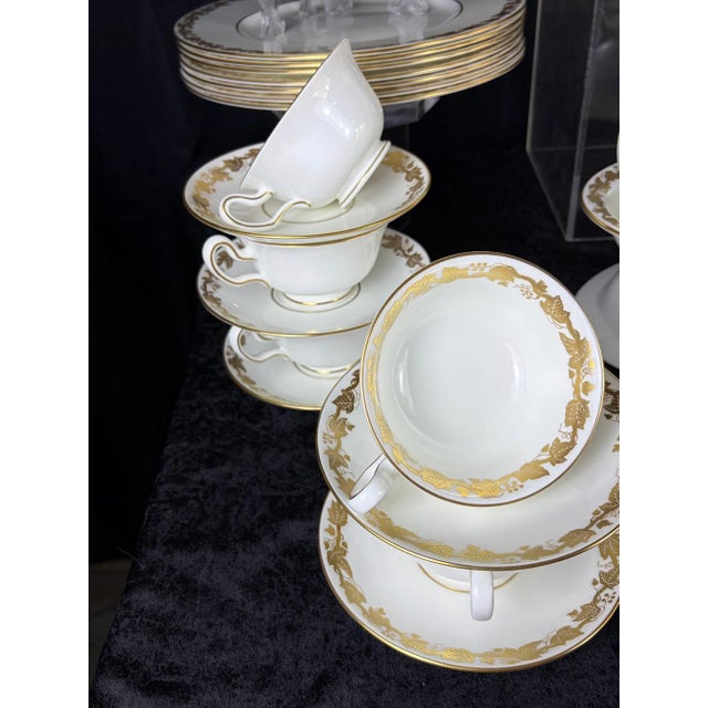 Wedgwood Whitehall White (W4001) Fine Bone China Dinnerware — Complete 8-Place Estate Setting With Tea Service (59-Piece Master Lot #1) For Sale - Image 14 of 16