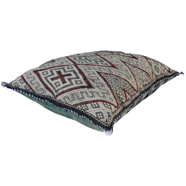 Moroccan Berber Pillow W/ Motif For Sale - Image 4 of 11