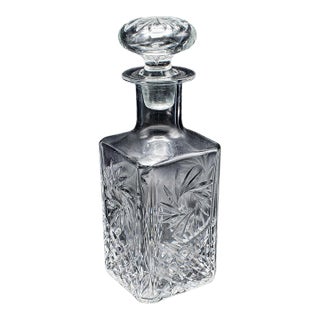 Vintage Whiskey Decanter, English, Cut Glass, Scotch, Brandy, Spirits, c.1975 For Sale