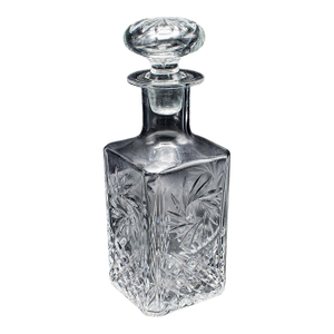 Vintage Whiskey Decanter, English, Cut Glass, Scotch, Brandy, Spirits, c.1975