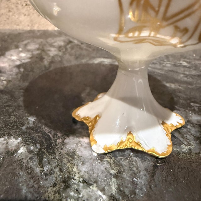 Ceramic 1950s Theodore Haviland Limoges Punch Porcelain Cups - a Pair For Sale - Image 7 of 12