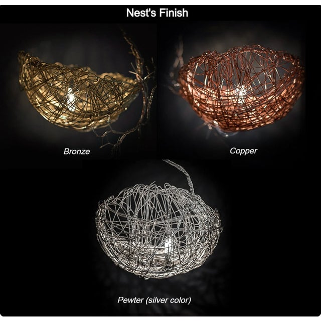 Handcrafted Nest Pendant Light by Frankie Cesare For Sale - Image 4 of 6
