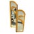 1950s Restored 3-Panel Art Deco Palm Frond Design Rattan Mirror Folding Screen For Sale In Los Angeles - Image 6 of 8