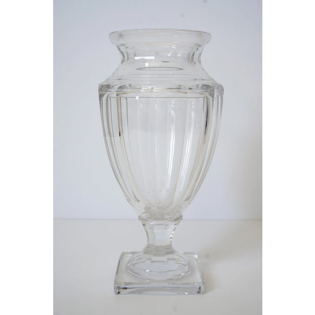 1940s 12"h Urn Vase 1940s Baccarat Style For Sale - Image 5 of 10