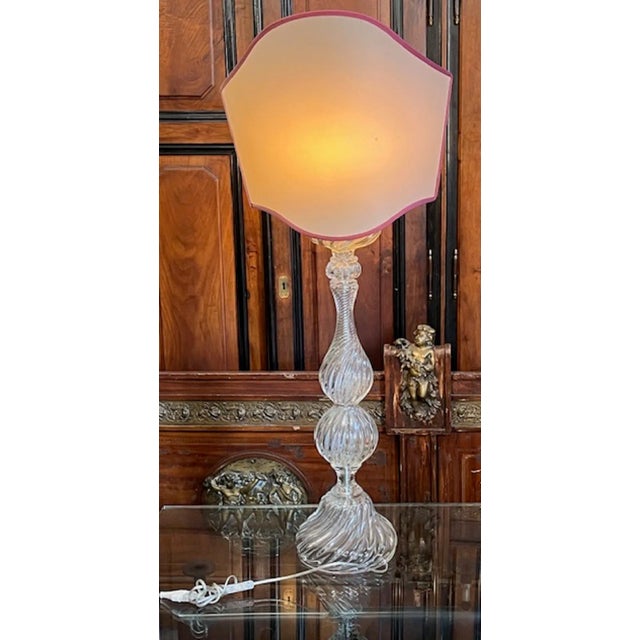 1980s Clear Murano Glass Floor Lamp by Antonio Seguso, 1980s For Sale - Image 5 of 10