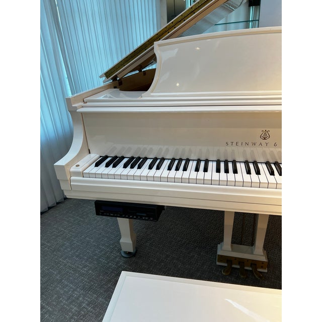 Steinway & Sons Model S Grand Piano With Player Capability and Piano Bench For Sale - Image 9 of 16