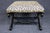 Metal 1970's Directoire Style Ebonized X Bench With Cheetah Print For Sale - Image 7 of 7