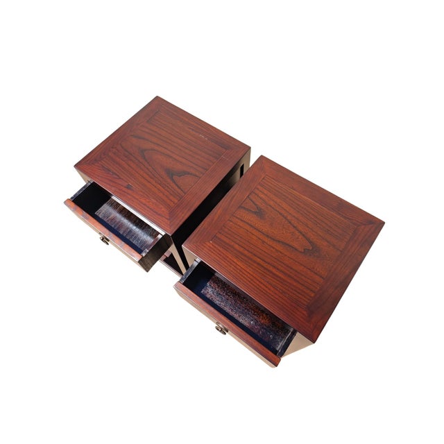 Pair of Chinese Single-Drawer Side Tables For Sale In Greensboro - Image 6 of 9