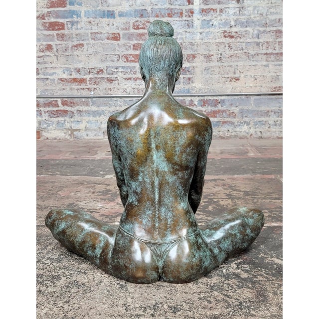 Nancy Mishkin - Nude Female in Yoga Pose -Bronze Sculpture For Sale - Image 10 of 12
