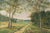 A signed Dutch Impressionist landscape by Jacobus Johannes Doeser (1884–1970), in which a pale sandy track curves from the...
