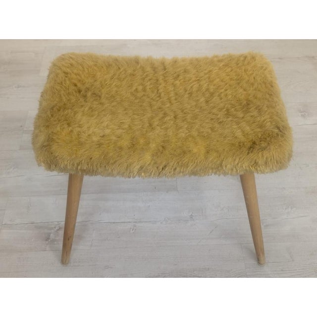 Mid-Century Modern Pouffe in Yellow, 1960s For Sale - Image 10 of 12