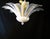 Vintage Palmette Pendant Light in Crystal Glass with Gold Thread, 1985 For Sale - Image 6 of 14