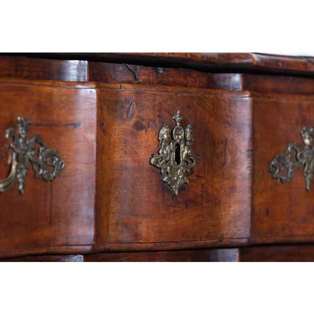 18th Century French Walnut Bombe Chest Commode, 1750s For Sale - Image 10 of 15