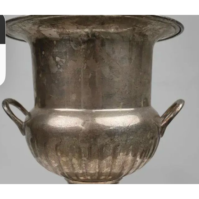 Late 19th Century Antique Medicis Shaped Silver-Plated Copper Champagne Bucket, 1890s For Sale - Image 5 of 6
