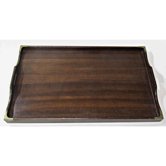 Extra Large Vintage Bombay Company Wooden Serving Tray For Sale In Austin - Image 6 of 11