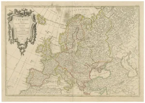 Europe Divided Into Principal States by Jean Denis Janvier, 1782
