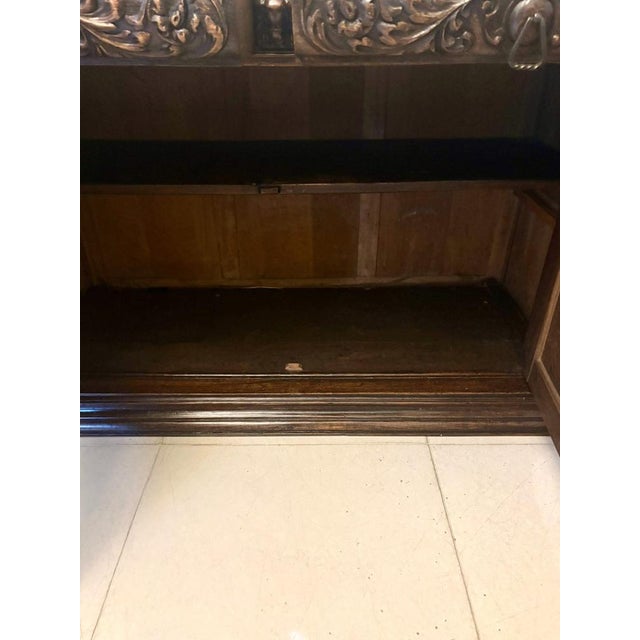 Antique Carved Oak Sideboard, 1880s For Sale - Image 9 of 16