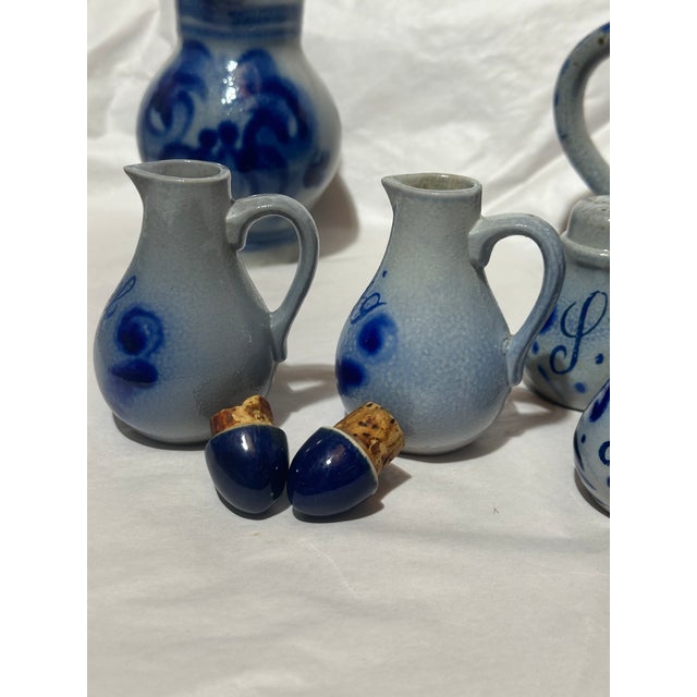 Vintage Westerwald Wertarbeit Salt-Glaze Cruet Set- 8 Pieces For Sale In Greenville, SC - Image 6 of 12