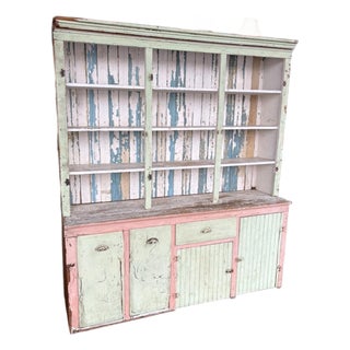 Antique Chippy Mercantile Cabinet For Sale