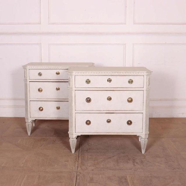 Swedish Painted Commodes, Set of 2 For Sale - Image 11 of 11