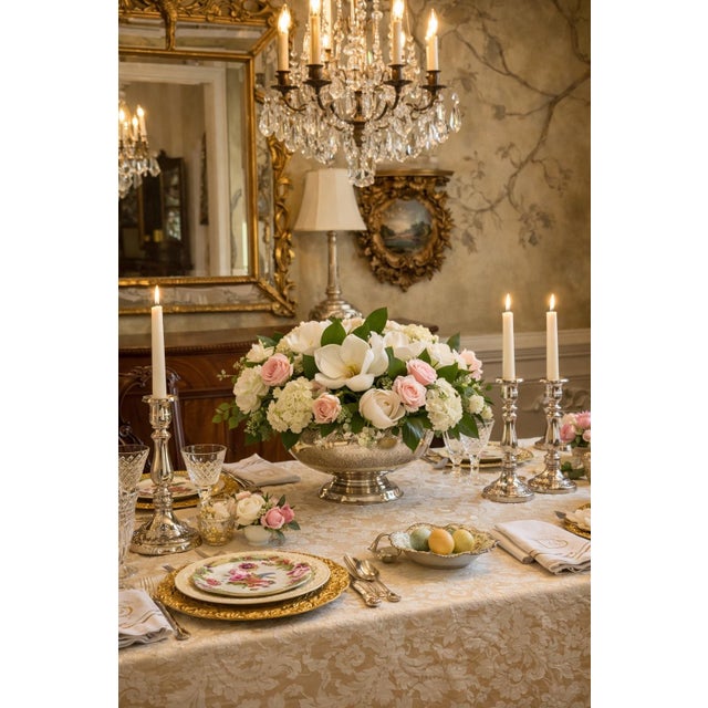Elevate your dining space with this exquisite vintage damask jacquard tablecloth. Featuring a sophisticated and timeless...