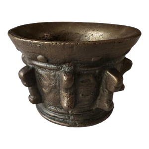 Antique Heavy Cast Bronze/Brass Mortar – Apothecary Collectible XVIII Century