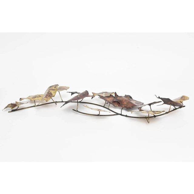 Mid-Century Modern School of Fish Hanging Metal Wall Sculpture For Sale In Miami - Image 6 of 10