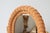 Beige Vintage Wicker Rattan Oval Vanity Mirror For Sale - Image 8 of 9