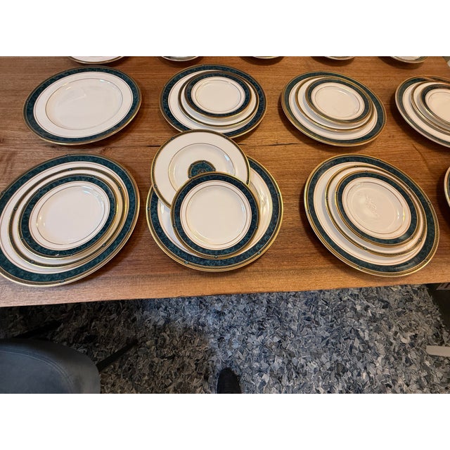 1990s Art Deco Royal Doulton Biltmore Fine China, Setting for Eight - 40 pcs For Sale In San Francisco - Image 6 of 12