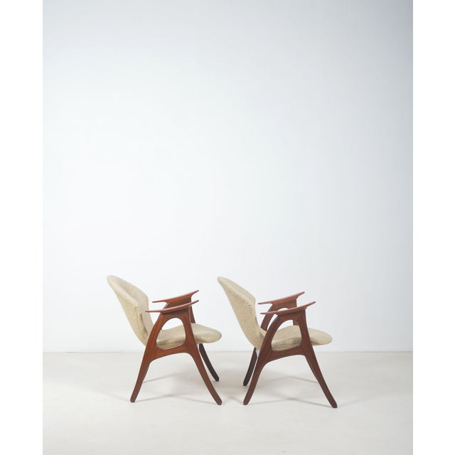 Mid-Century Modern Set of Danish Armchairs by Aage Christiansen for Erhardsen & Andersen, 1960s For Sale - Image 3 of 10