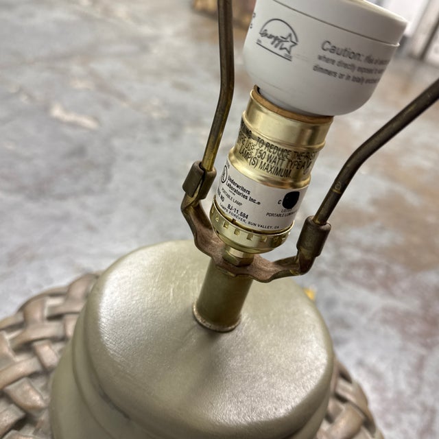 Lamps Forever, Sun Valley Green Lattice Urn Style Table Lamp For Sale - Image 12 of 12