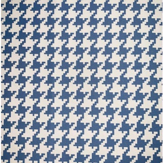 Free Spirit Designer Vicki Payne Blue & White Check Dogstooth Houndstooth Fabric- 3.4 Yards For Sale