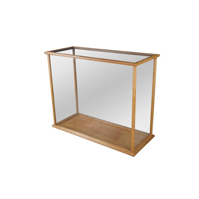 Traditional Late 20th Century Model Ship Glass Display Case Art Gallery Shop Showcase Vitrine Cabinet 48" For Sale - Image 3 of 15
