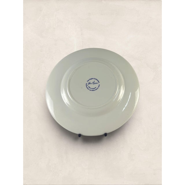 1990s Vintage English John Tams Blue and White Plates, Set of Two For Sale - Image 5 of 6