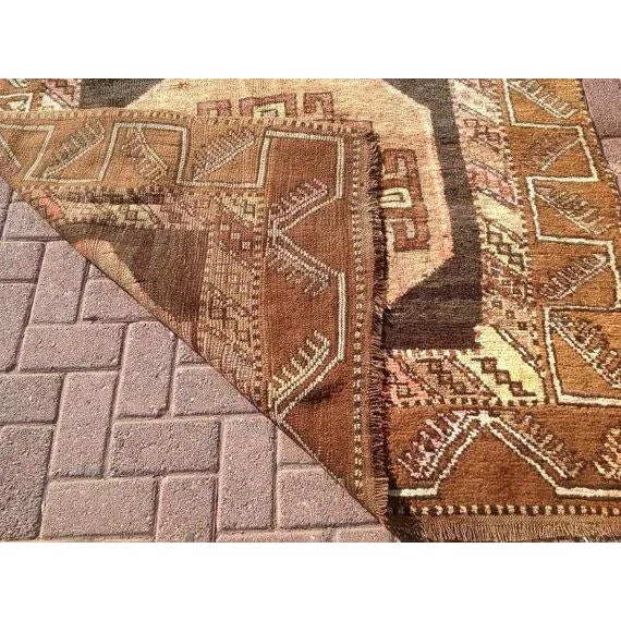 Vintage Turkish Tribal Rug - 5'2" - 12'8" For Sale In Raleigh - Image 6 of 6