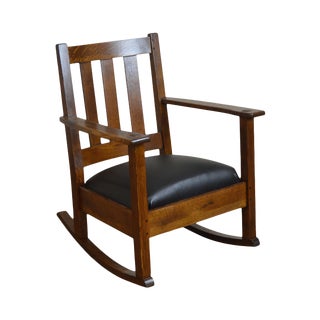 Limbert Antique Mission Oak Rocker For Sale